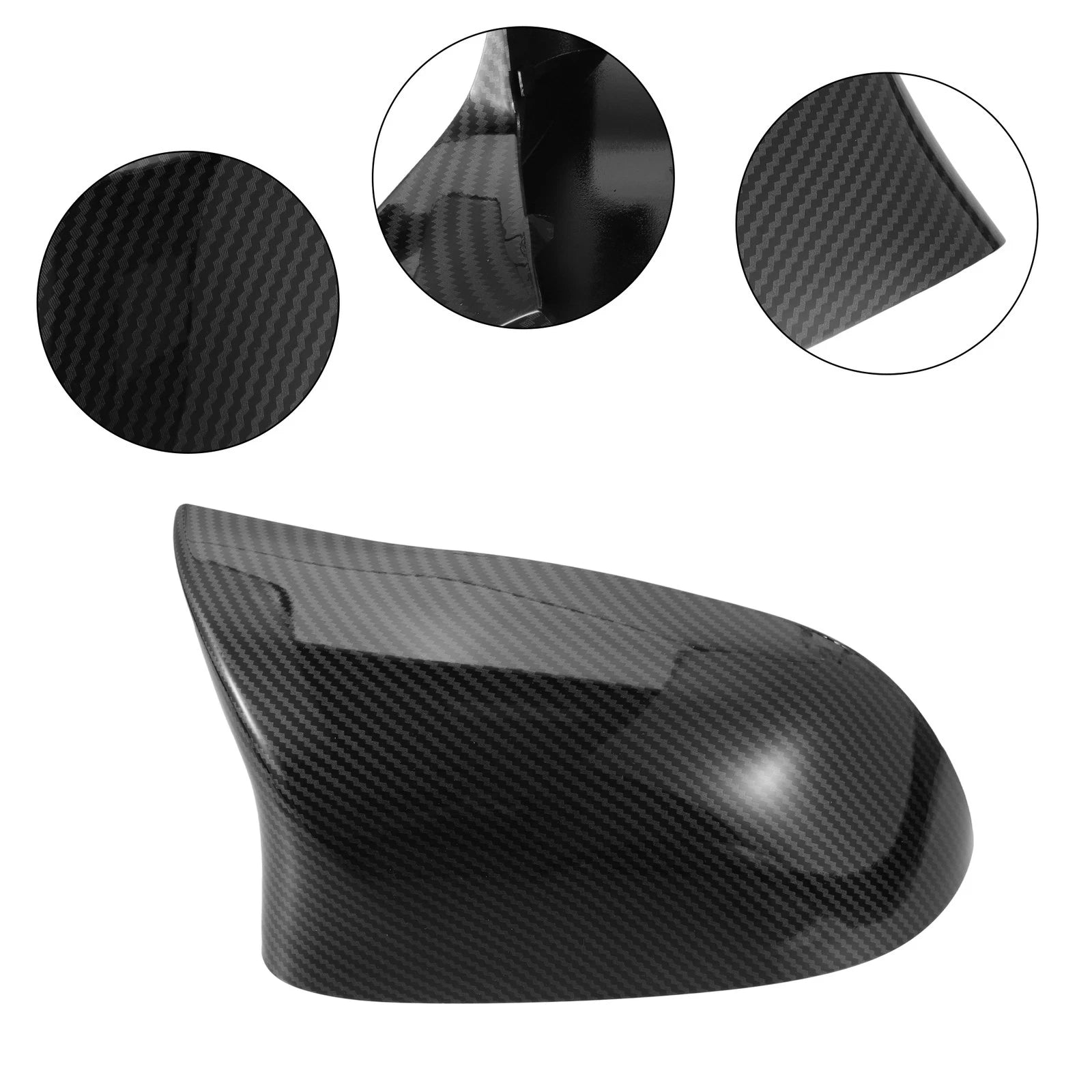 Pair Rear View Mirror Covers for BMW X3 Series F25 (2011–2017) Carbon Fiber