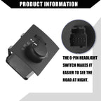 Car Headlight Switch for Chrysler 300, Dodge Challenger (2005-2010)