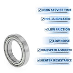 1 Pc 6803ZZ Deep Groove Ball Bearing for Scooter Skateboard Wheel (17x26x5mm)