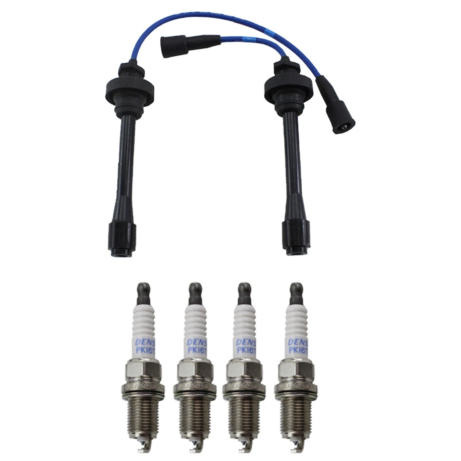 NGK Wire Set & Denso 4 Platinum TT Spark Plugs Kit for Galant, Mirage, Stratus (L4)