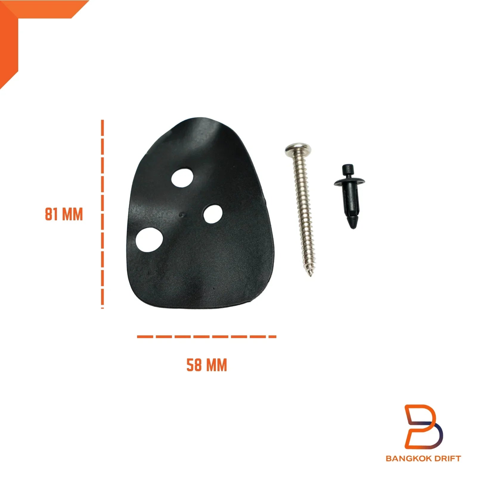 Black Blind Side Fender Mirror for Toyota Hilux 4WD (1989-1996)