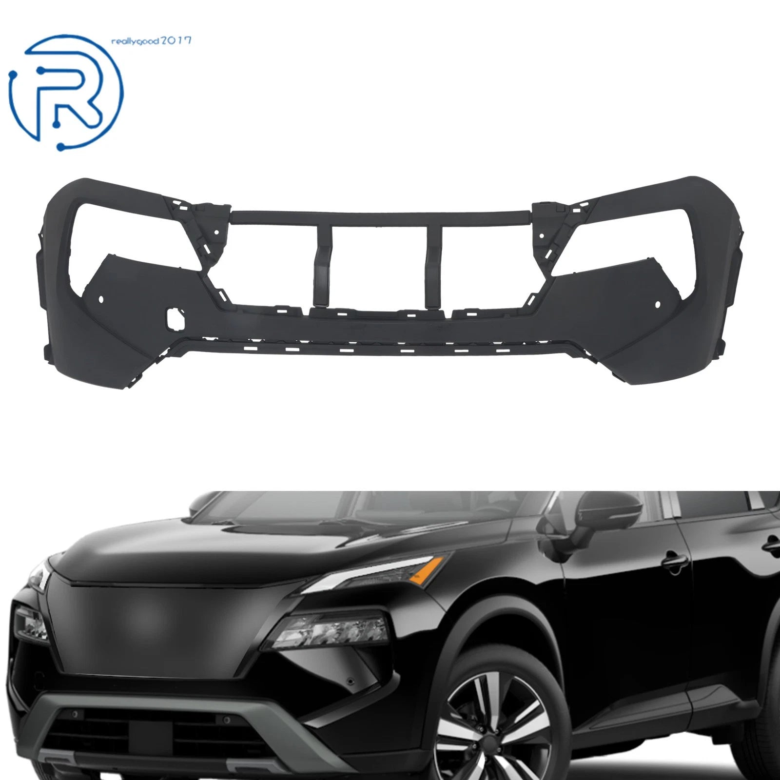 Front Bumper Cover with Park Assist Sensor Cut-out for Nissan Rogue (2024)