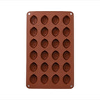 24-Hole Silicone Baking Pan for Chocolates Cakes (27.5cm x 17cm)