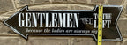 Metal Arrow Sign for Gentlemen (20" x 6")