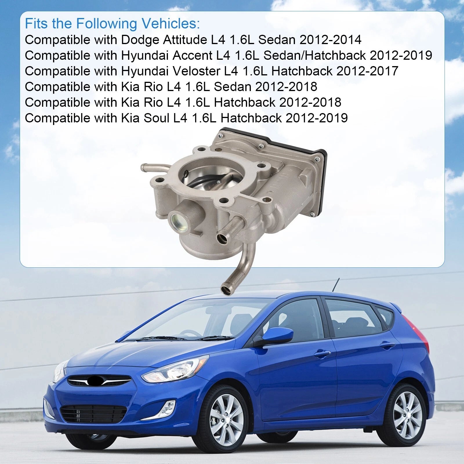 Throttle Body for Kia Rio, Hyundai Accent, Veloster (2011-2017)