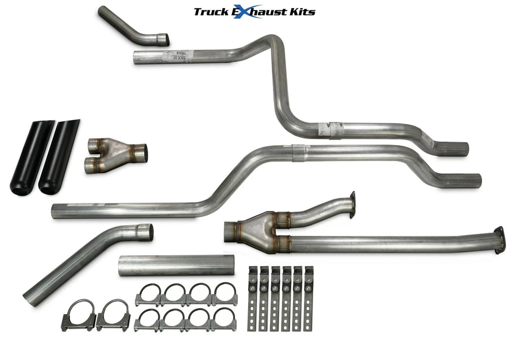 2.5" Dual Exhaust Kit Y Pipe for Toyota Tundra (2009–2013) Black Tip