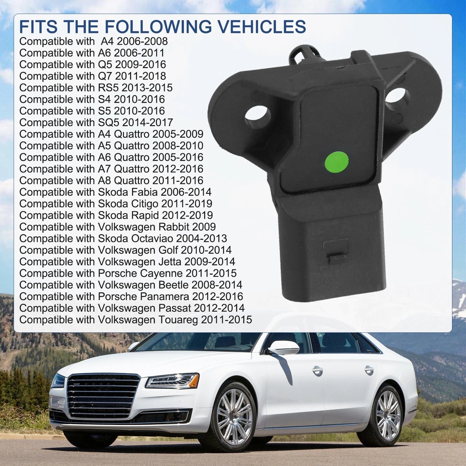 Manifold Absolute Pressure Sensor for Porsche Audi Volkswagen