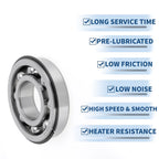 Deep Groove Ball Bearing 6312NR for Scooter Skateboard (60x130x31mm)