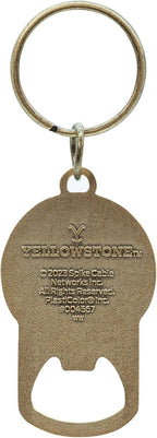 Yellowstone Logo Bronze Finish Bottle Opener Key Chain