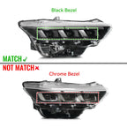 Full LED Headlight for Ford Mustang (2024–2026) Black w/Bulb & Module DRL