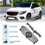 Front Upper Bumper Grille for Mercedes-Benz GLE350 (2020–2022) Black