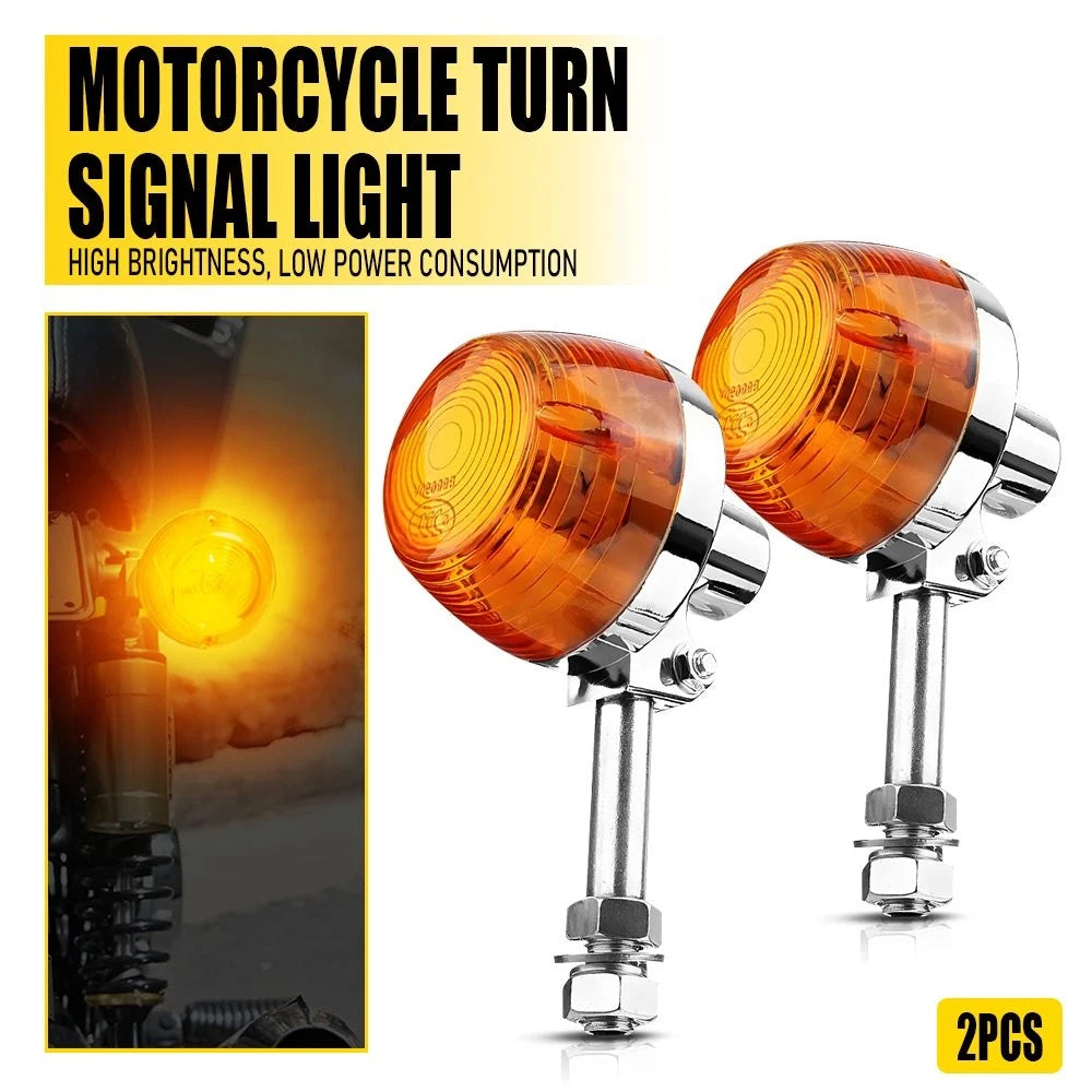 2X Motorcycle Turn Signal Light for Honda C70 CT70 CT90 XL100 CB350 CM400 CB450
