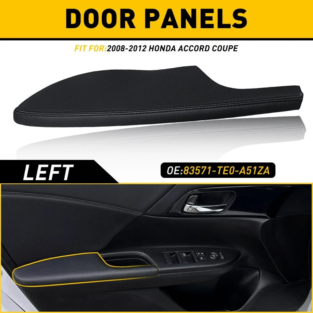 Front Door Armrest Lid Cover for Honda Accord Coupe (2008–2012) Black