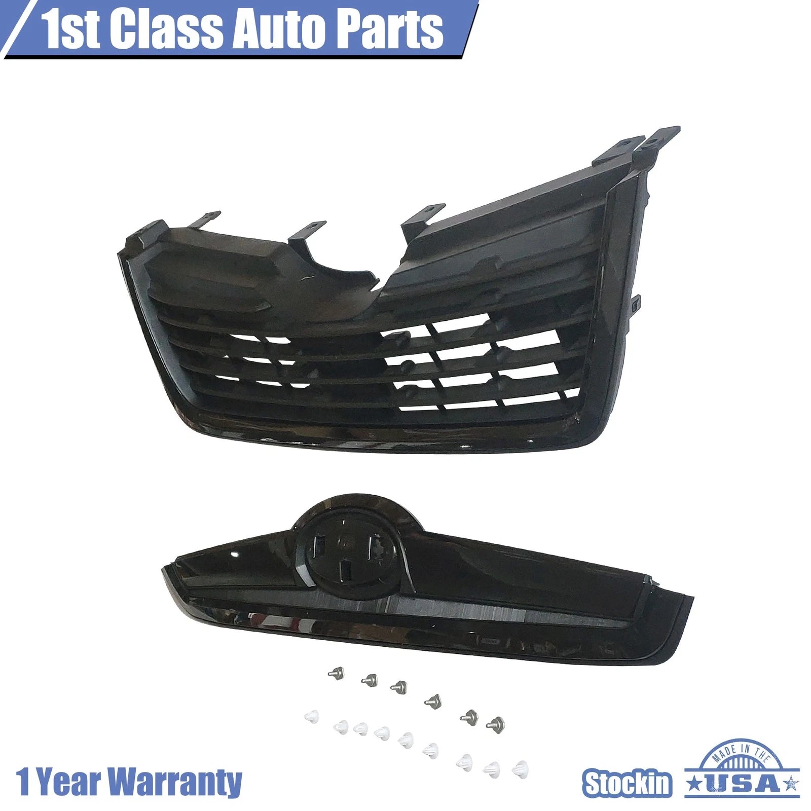 Glossy Black Front Bumper Upper Grille for Subaru Forester (2019-2021)