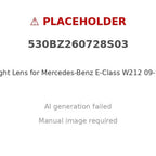 Headlight Lens Left for Mercedes-Benz E-Class W212 (2009–2014)