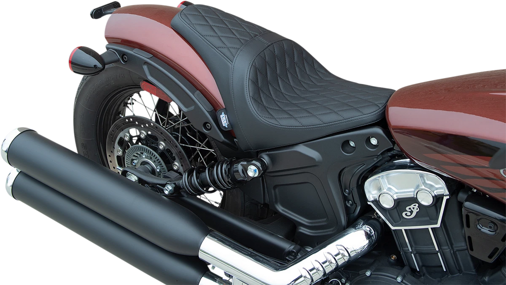 3/4 Solo Seat for Indian Scout (2018–2022) - Black Diamond Stitch