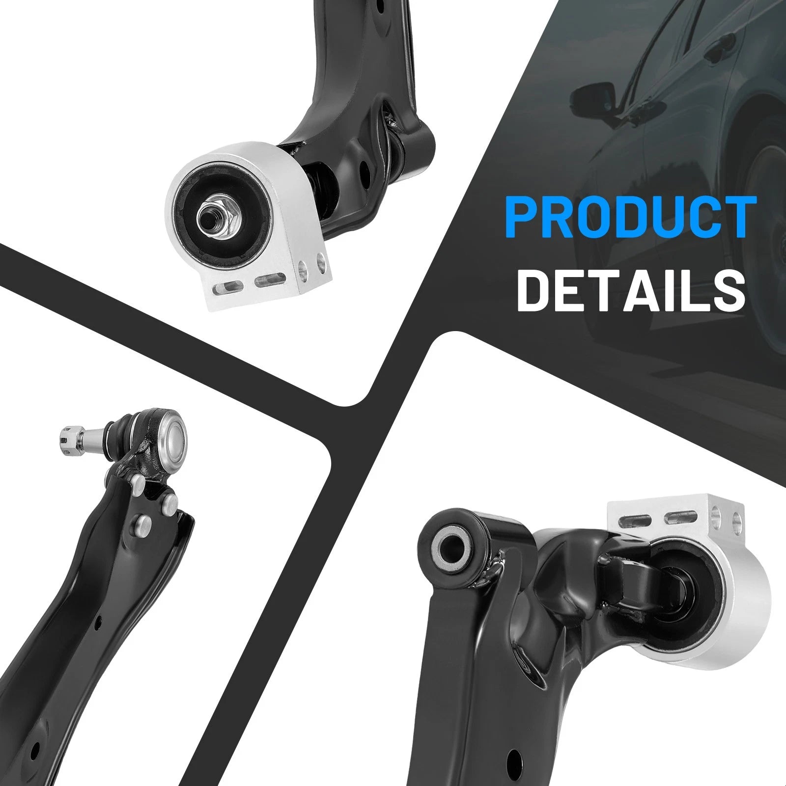 Front Lower Control Arm with Ball Joint Sway Bar Kit for Chevrolet Equinox (2010–2017)