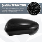 Pair Rearview Mirror Cover Cap Black Carbon Fiber for Nissan Qashqai J10 (2007–2014)