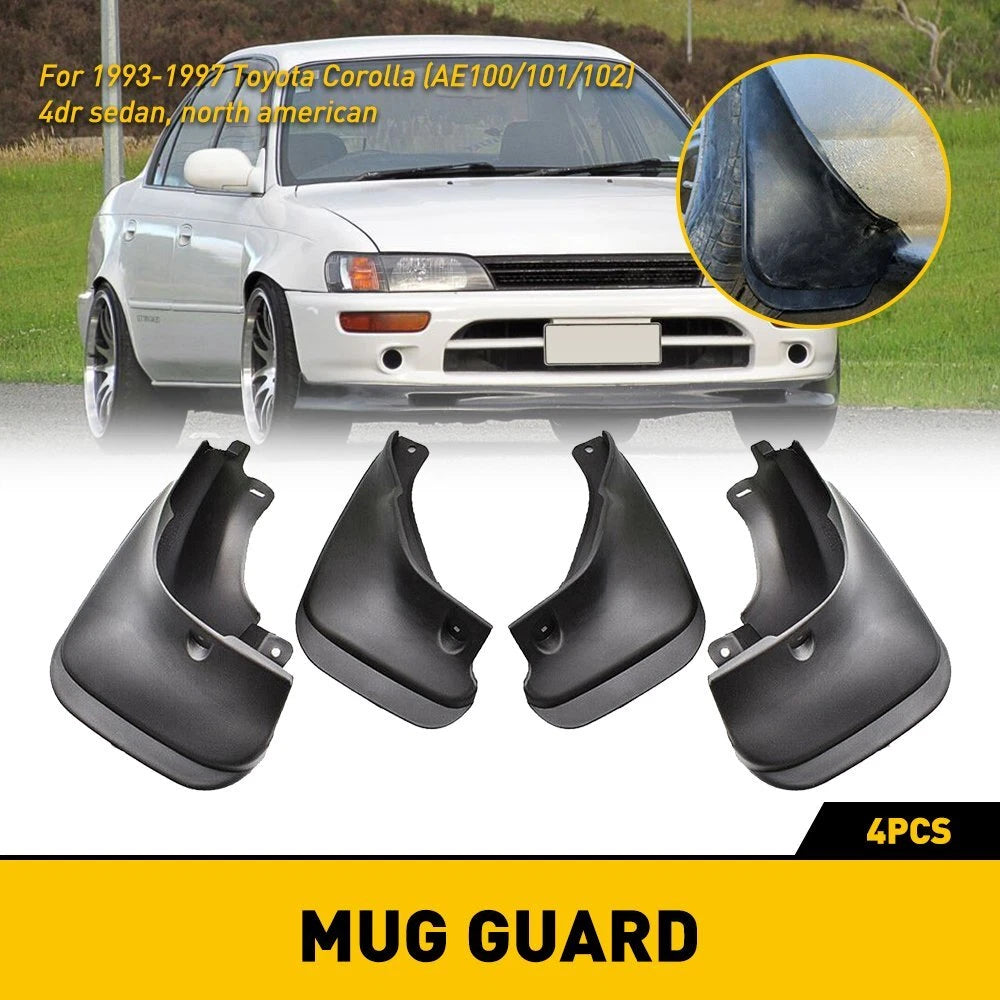 Set of 4 Mud Flaps for Toyota Corolla AE100 (1993–1997)