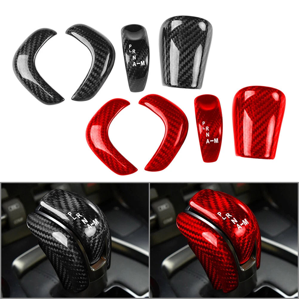 Set of 4 Carbon Fiber Gear Shift Knob Cover Trim for Nissan GTR R35 (2017–2022)