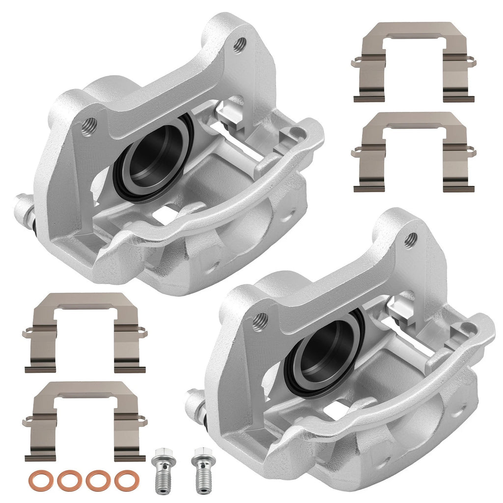 Pair Front Brake Calipers with Brackets For Buick Cadillac Chevrolet GMC 18B5270