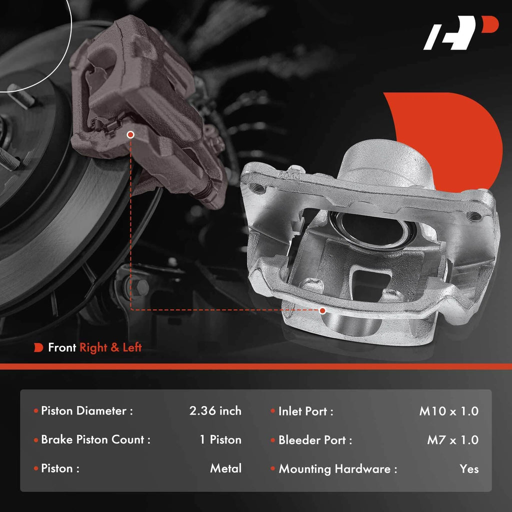 Pair Front Brake Calipers with Brackets for Honda Accord (1990–1997)