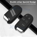 Silicone Smart Key Fob Shell Cover for Jeep Chrysler Dodge (2014-Up)