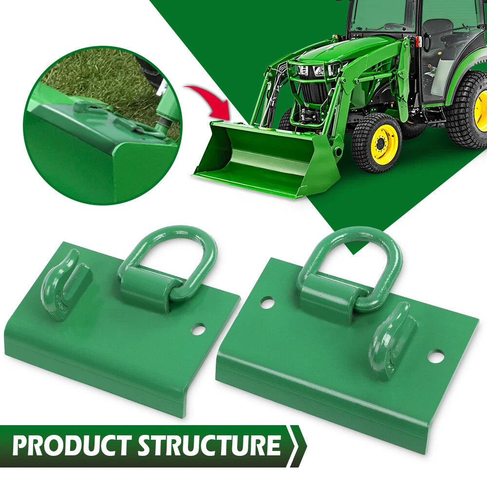 2Pcs Grab Hooks D Rings for John Deere Compact Tractor 1025R 2032R 3320