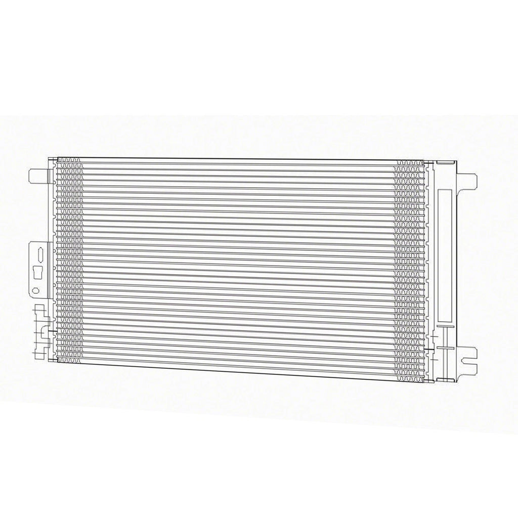 Replacement Aluminum A/C Condenser w Receiver Drier for Ford Ranger (2012–2023)