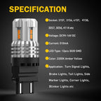 3157 LED Amber Yellow Turn Signal Bulb for Ford