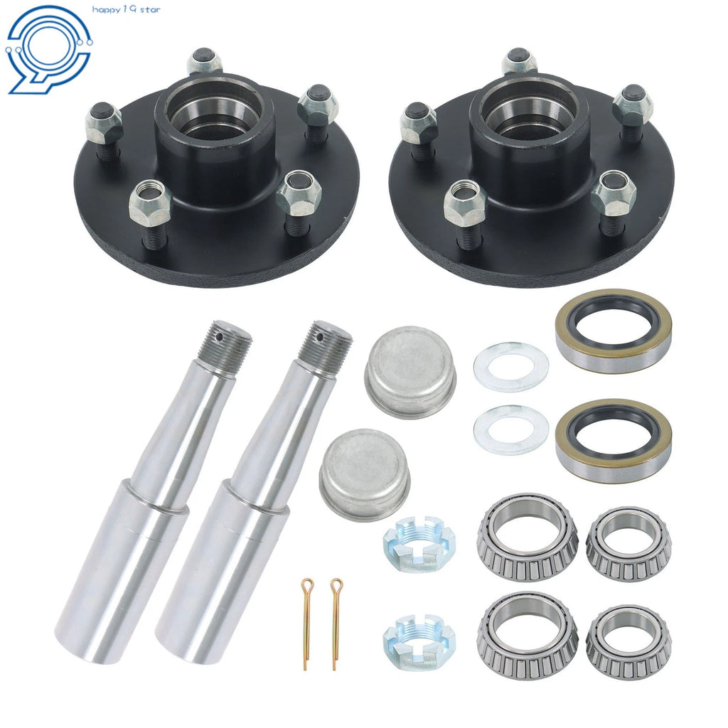 Pair of 5-Bolt on 5 Inch Hubs for Tapered Spindles
