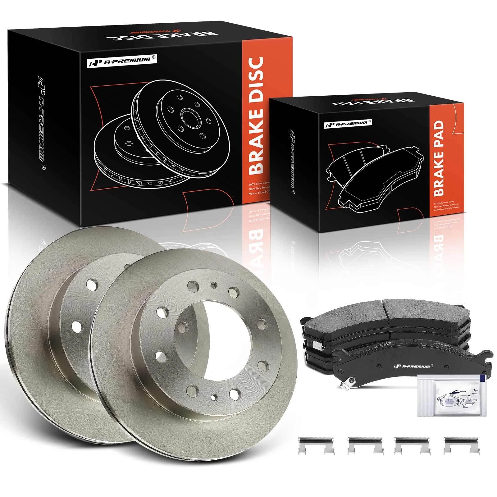 Front Disc Brake Rotors & Ceramic Pads for Chevy Silverado 3500 (2001–2006)