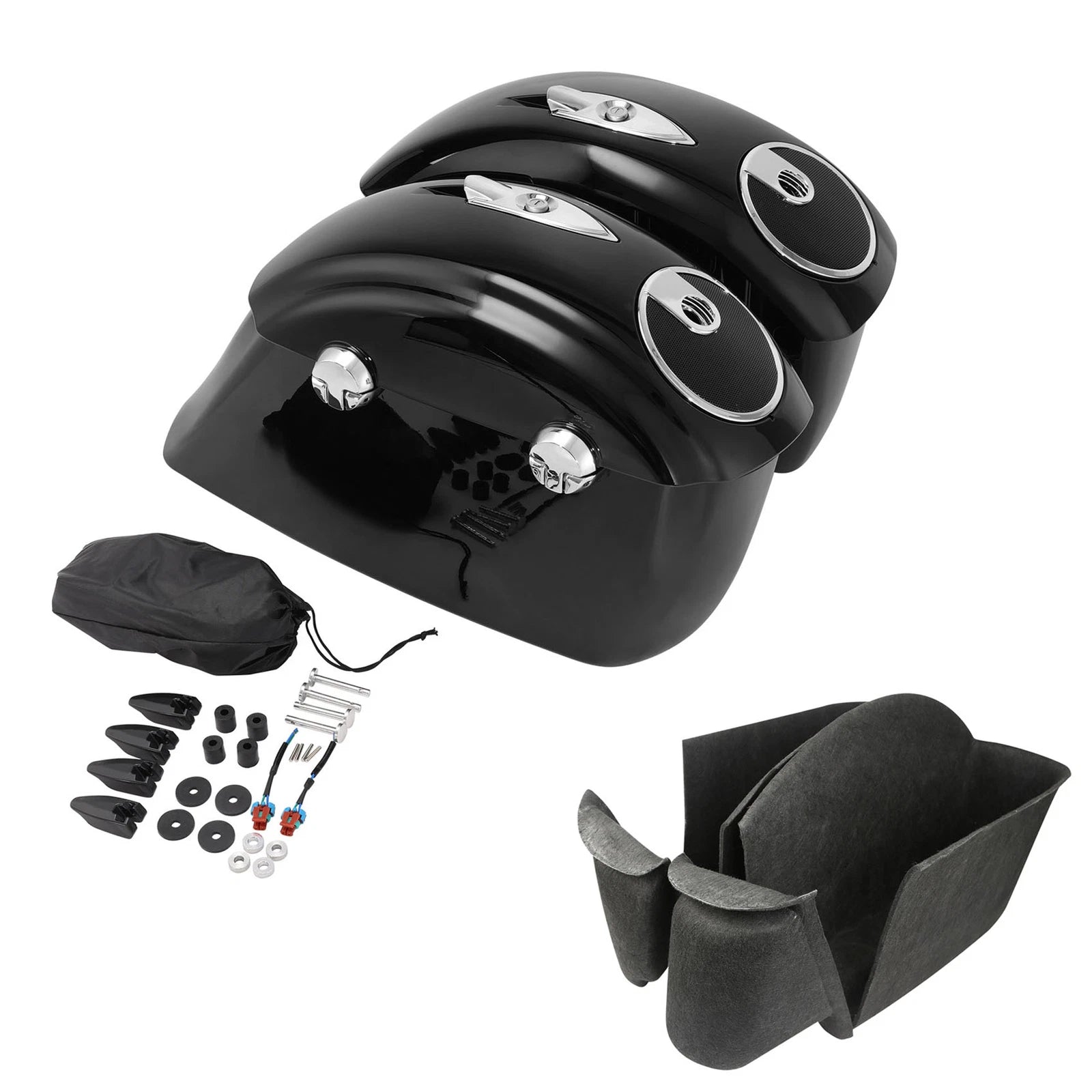 Saddlebag Electronic Latch Audio + Liners for Indian Chieftain (2014–2023)
