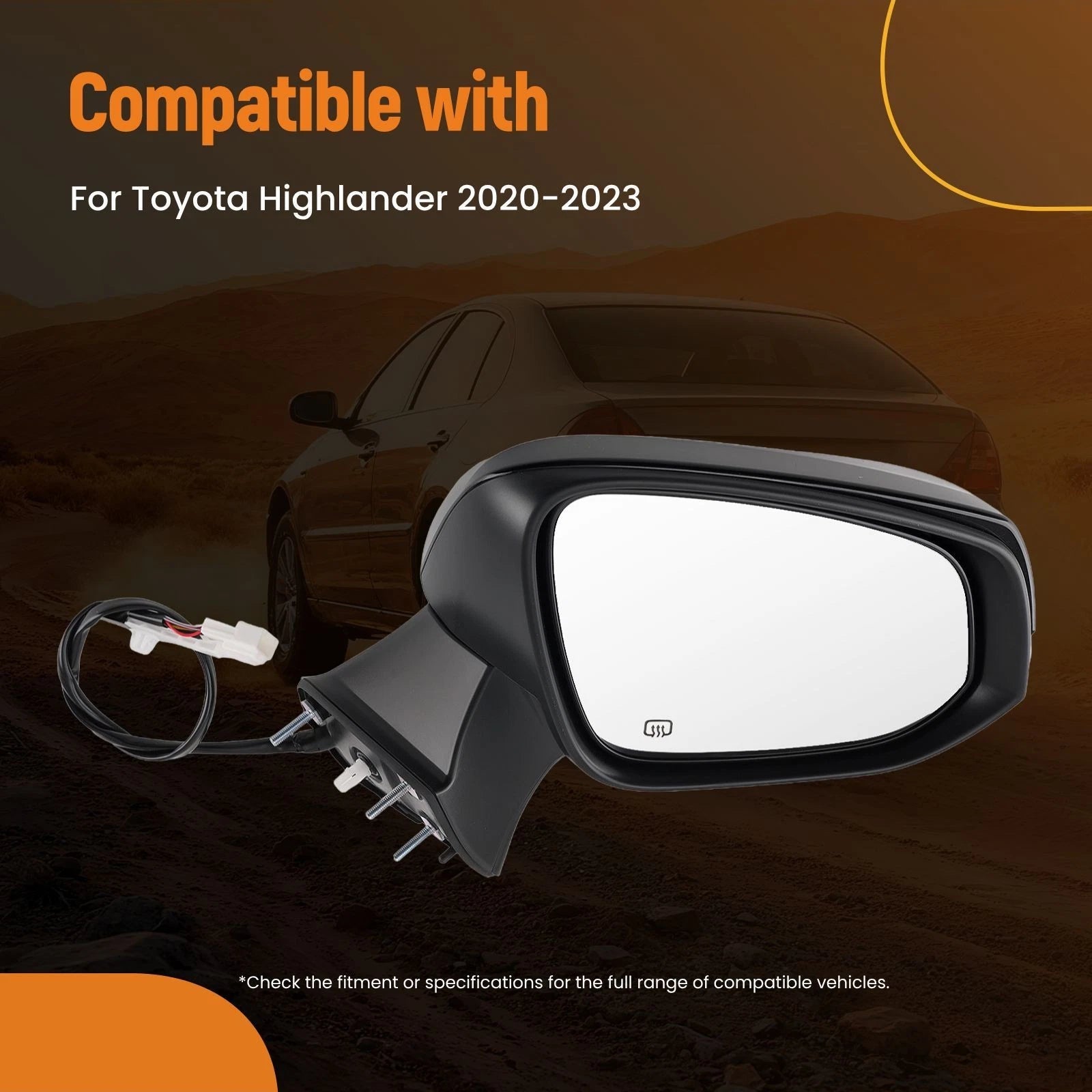 Heated Side View Mirror for Toyota Highlander (2020–2023) AM2530673755