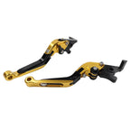 CNC Gold Extendable Brake Clutch Levers for Kawasaki ZX636R ZX6RR (2005-2006)