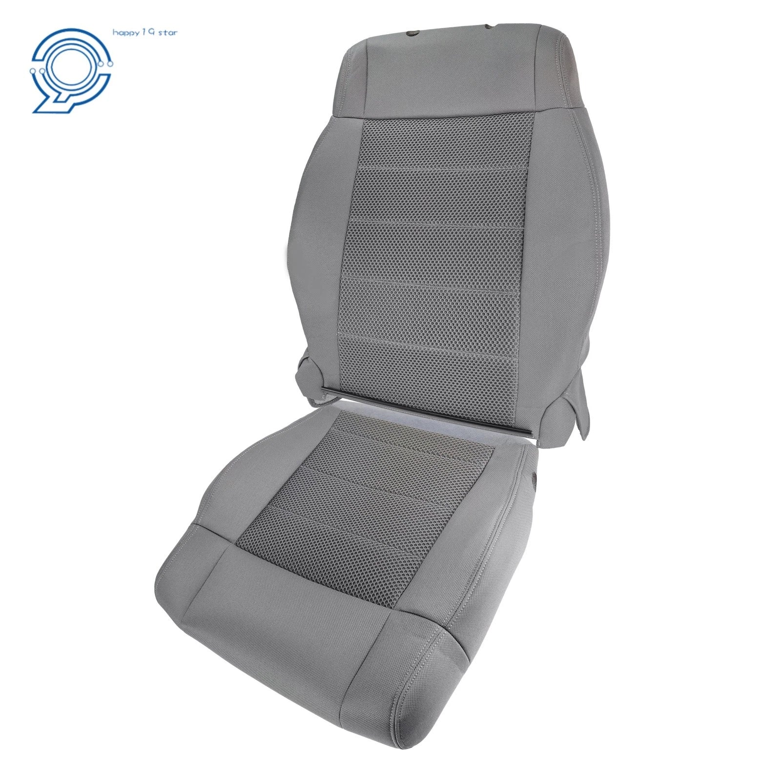 Set of 2 Gray Front Left Driver Seat Covers for Jeep Wrangler (2007–2012)