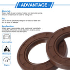 2X Oil Seal Rotary Shaft Seal FKM Rubber 32x52x7mm for Various Models