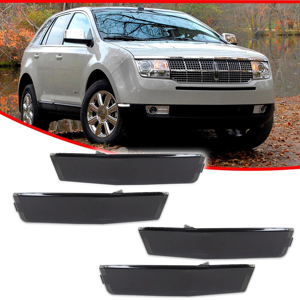 Set of 4 Smoked Lens LED Side Marker Lights for Lincoln MKX (2007–2010)