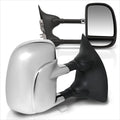 Set of 2 Manual Telescoping Chrome Towing Mirrors for F250-F550 Super Duty (1999–2007)