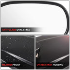 Oval Convex Side View Mirrors for Universal Naked Bike Cruiser (Fit)