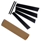 Set of 6 Black Pillar Door Posts Trim Covers for Honda Civic (4dr)