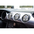 Brushed A/C Vent Trim w/Black Carbon Fiber '2.3T' Inlay for 2015-16 Ford Mustang