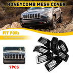Gloss Black Honeycomb Mesh Grille Insert for Jeep Cherokee (2014–2018)