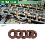 Set of 5 Oil Seals FKM Rubber 20x38x10mm for Various Models 