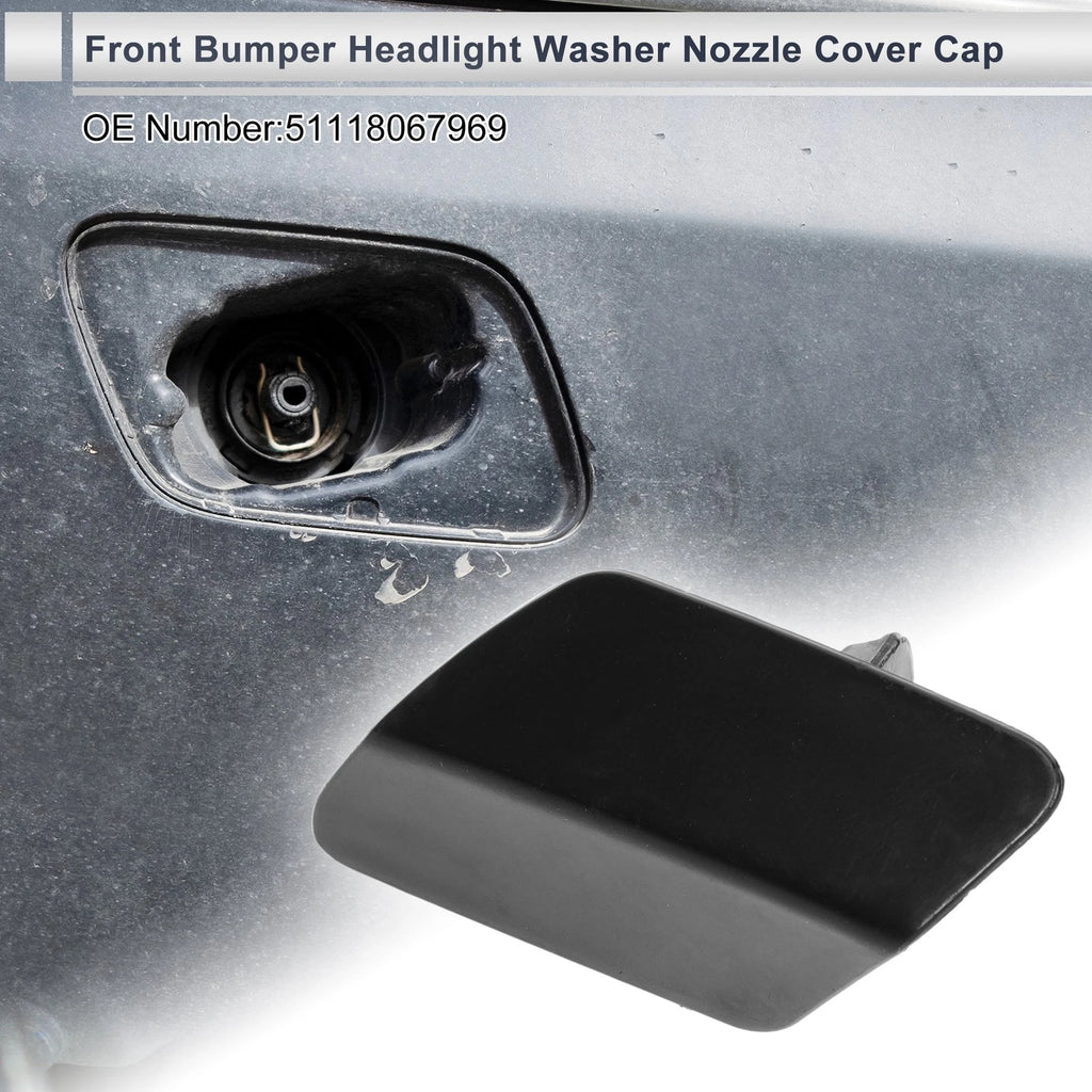 Front Left Headlight Washer Nozzle Cover Cap for BMW 320i (Unpainted)