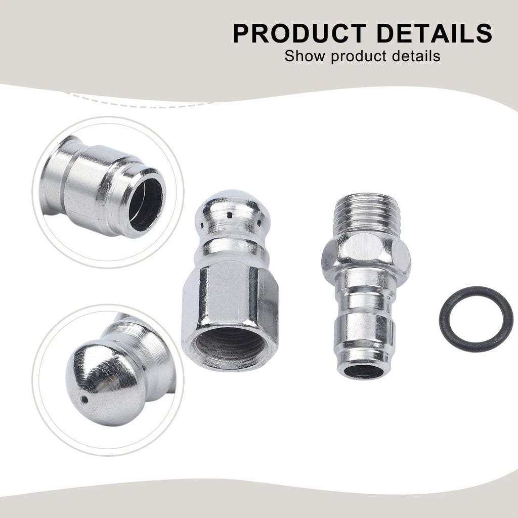 7-Jet Drain Jetter Nozzle for 14 Inch Pressure Washer Hose (5000 PSI)