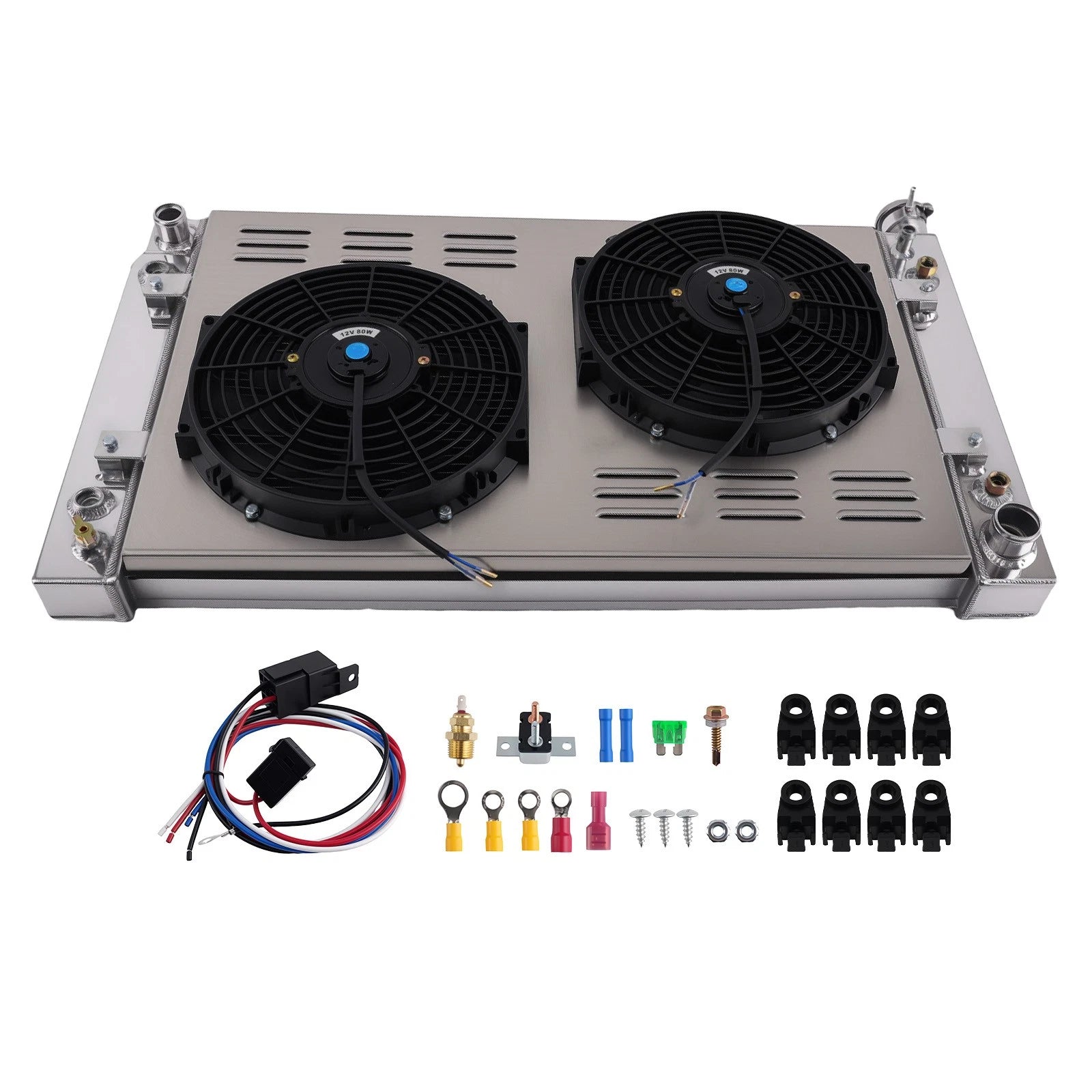 3Row AT Radiator Fan Set for Chevrolet GMC C1500 K1500 K2500 5.7L (1988–1999)