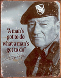 Tin Sign John Wayne Classic Cowboy Vintage-Style Wall Art #1495