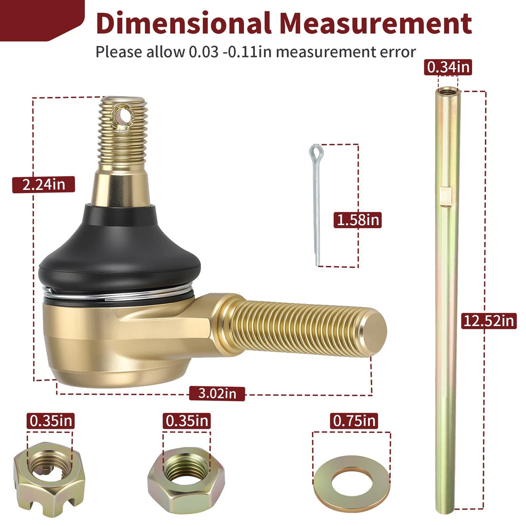Steering Tie Rod End Kit for Polaris RZR 170 (2009–2021)