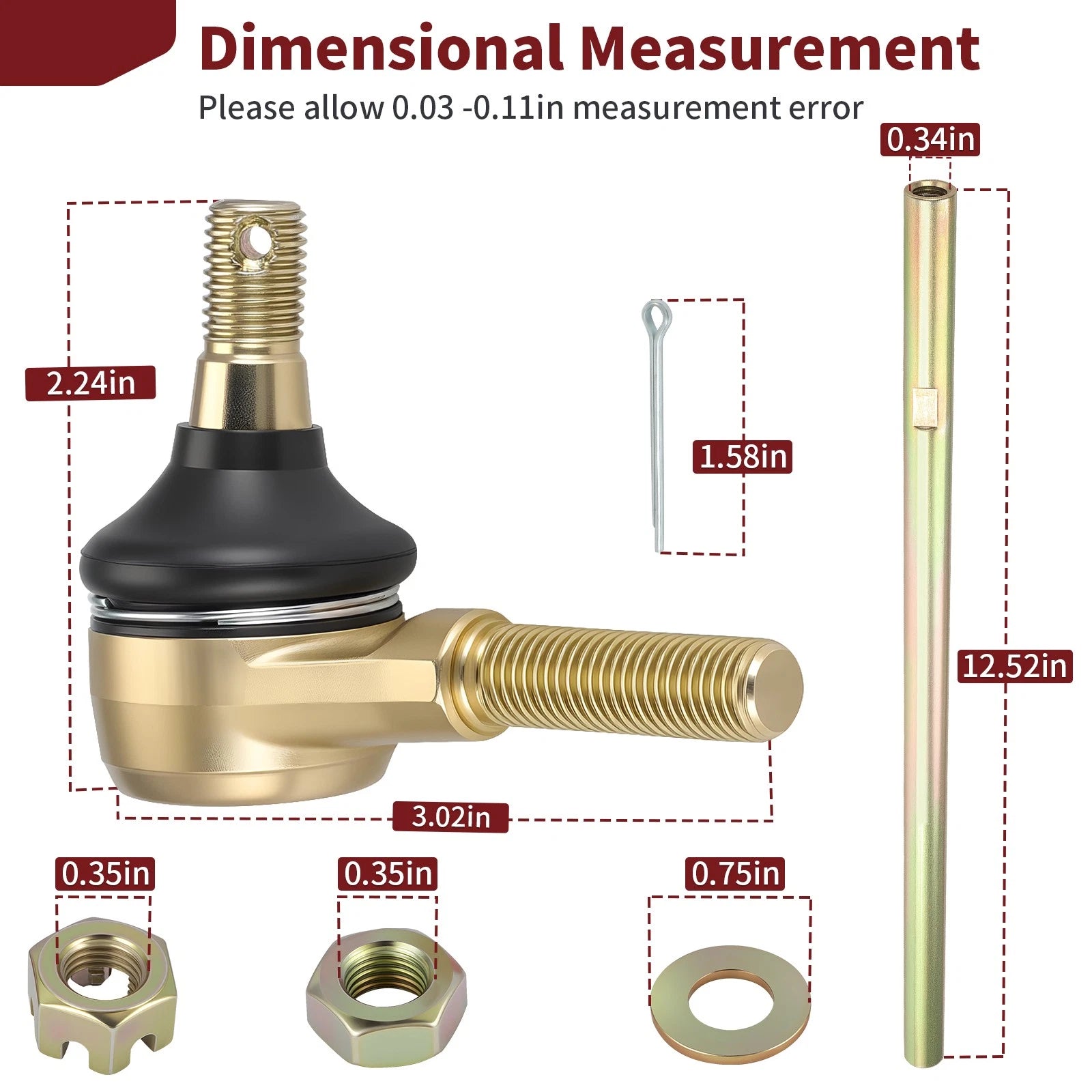 Steering Tie Rod End Kit for Polaris RZR 170 (2009–2021)